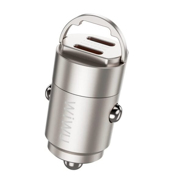 WIWU WI-QC029 Nano Dual C 30W Fast Car Charger Compact & Powerful – Titanium