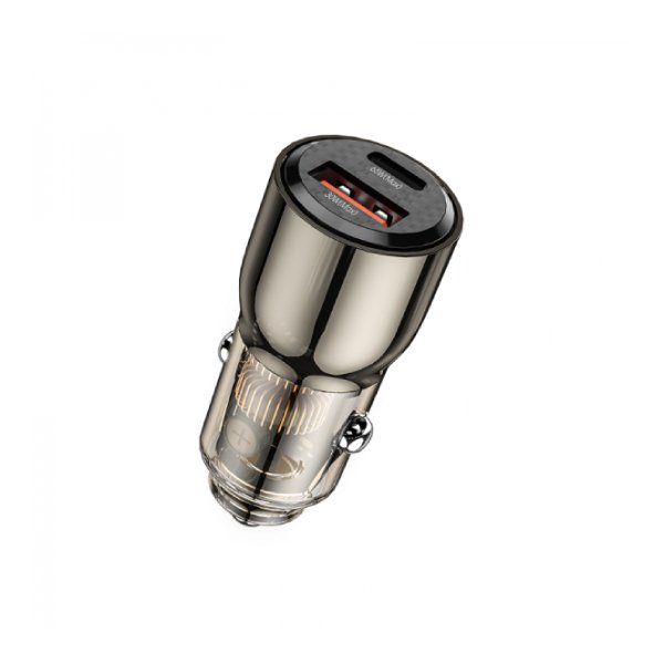 Wiwu Wi-QC012 95W Geek Car Charger Clear – Black