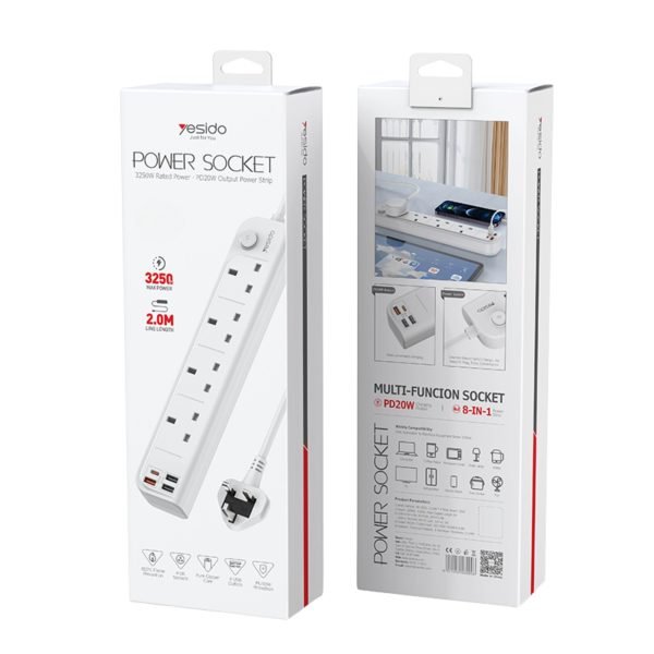 Yesido MC27 3250W Extension Power Socket